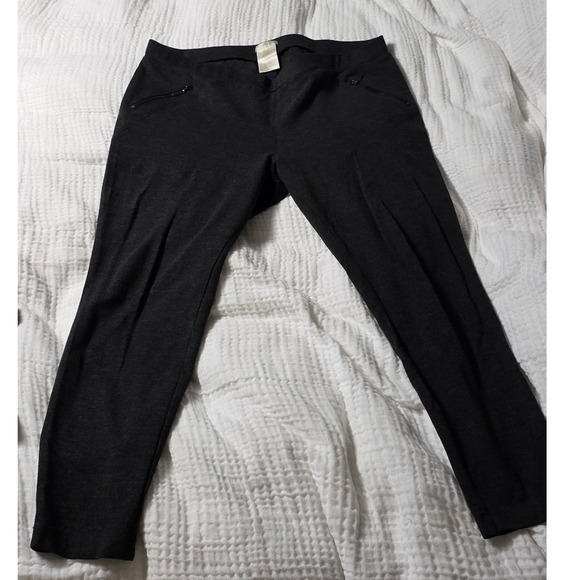 Matty M Women's XXL Pull On Knit Pants Lounge Casual Athleisure Zip Pocket - Picture 1 of 5